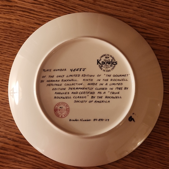 Norman Rockwell limited edition plate - Picture 2 of 2